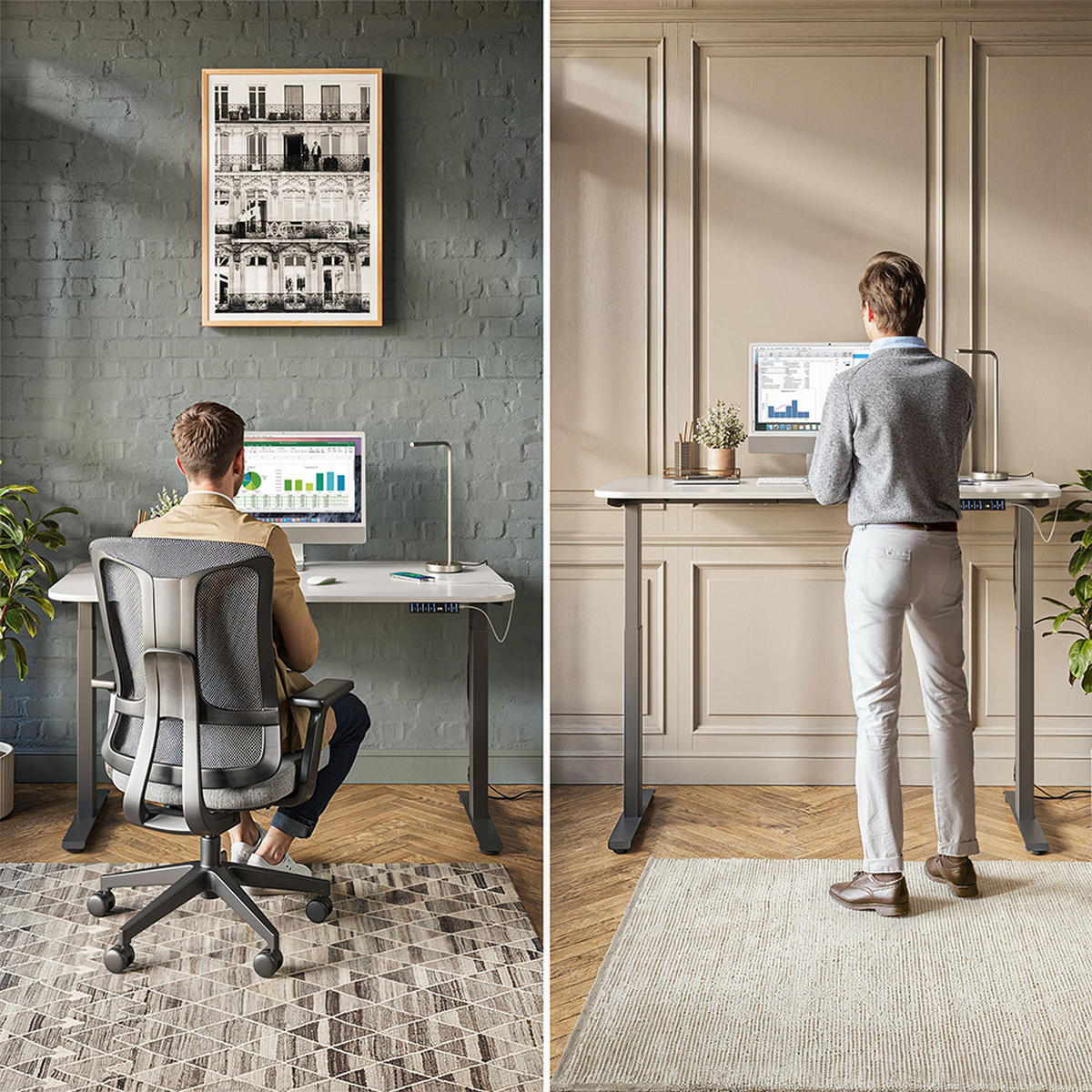 PSACÍ STŮL Elevate Černá/Řemeslná - černá, kompozitní dřevo (70/120/120cm) - Vicco