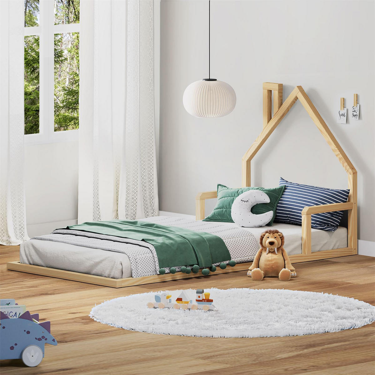 BODENBETT ELOA 90X200 CM - Naturfarben, Holz - IDIMEX