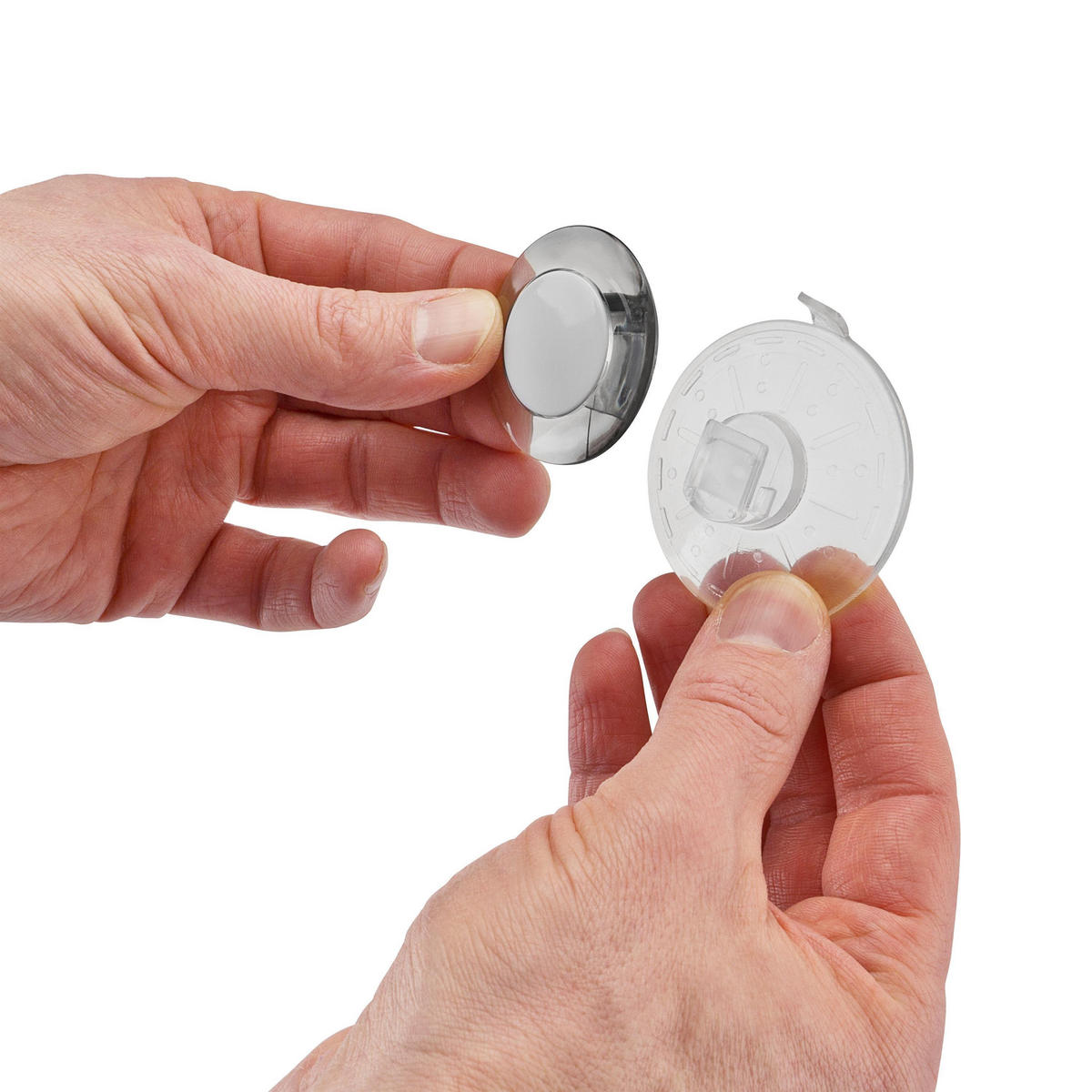 HAARTROCKNERHALTER VENTOSA, transparent, Kunststoff - Edelstahlfarben, Metall (11.5/10/14cm) - bremermann