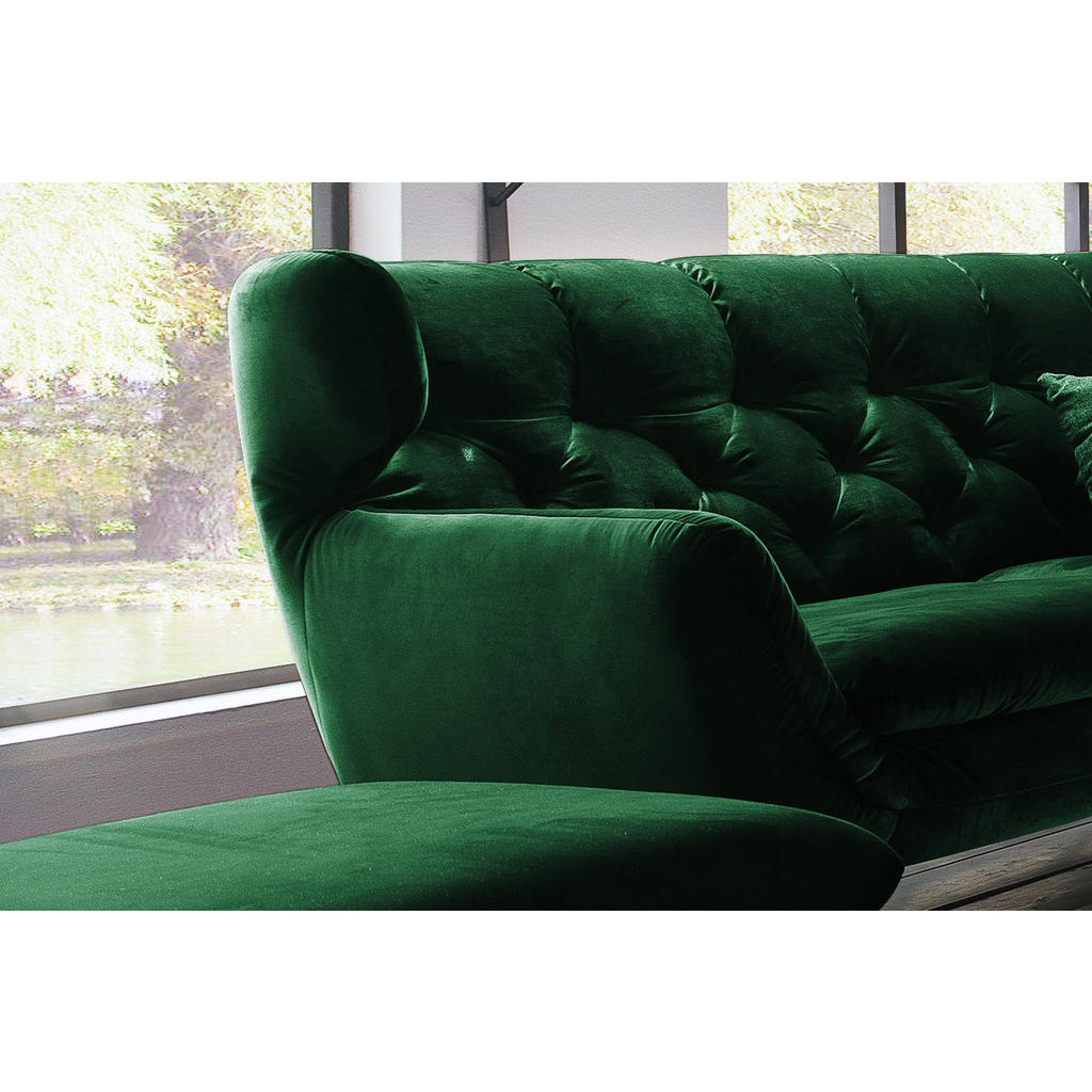 Thumbnail - Kawola Sofa, Smaragdgrün, Textil, Echtholz, Füllung: Komfortschaum, 200x94x95 cm, Wohnzimmer, Sofas & Couches, Sofas