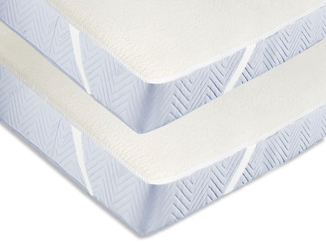 MATRATZENAUFLAGE, 2er-Set, 80x200 cm, 100% Baumwolle, Weiß - Weiß, Textil (80/200cm) - Zollner