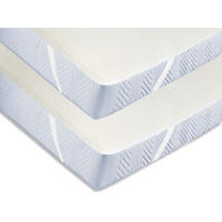 MATRATZENAUFLAGE, 2er-Set, 180x200 cm, 100% Baumwolle, Weiß - Weiß, Textil (180/200cm) - Zollner