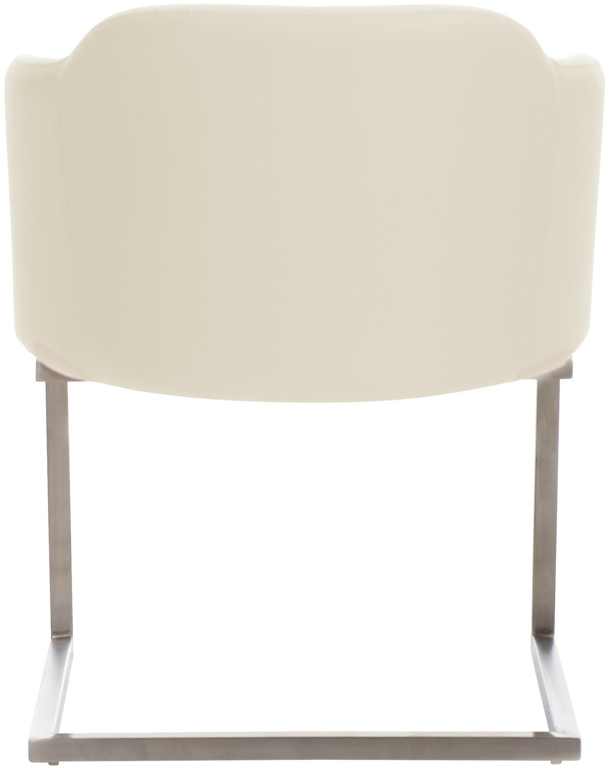 SCHWINGSTUHL Lederlook Creme - Edelstahlfarben/Creme, Textil/Metall (45/84/52cm) - CLP