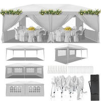 FALTPAVILLON 3x6m Pop-up Weiß mit 6 Seitenteilen - Weiß, Textil (300/268/600cm)