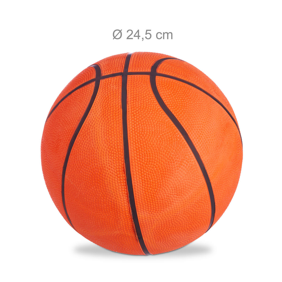 BASKETBALL - Orange, Kunststoff (24.5/24.5/24.5cm) - Relaxdays