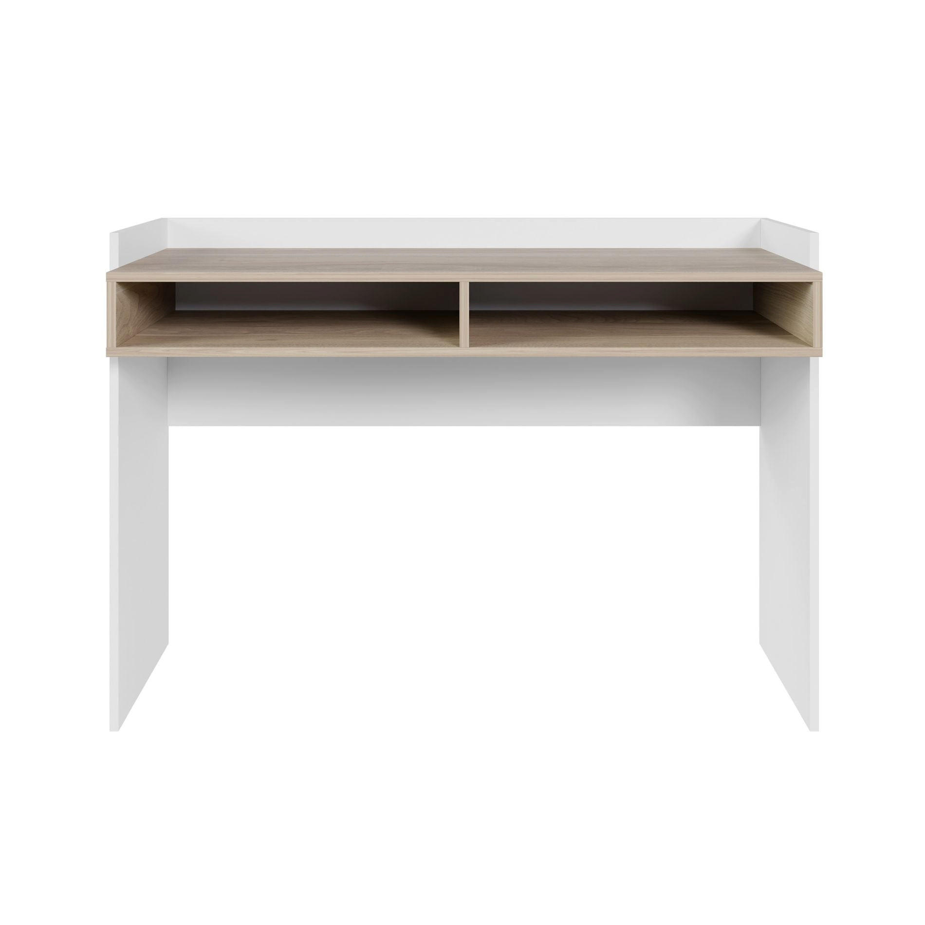 SCHREIBTISCH Tabise Weiß / Nussbaumoptik, 120 × 53 cm - Weiß, Holzwerkstoff (55/123/87cm) - Selsey