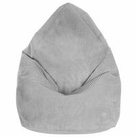 SITZSACK Kordsamt White Dove M - Weiß, Textil (80/120/80cm) - Dreamroots