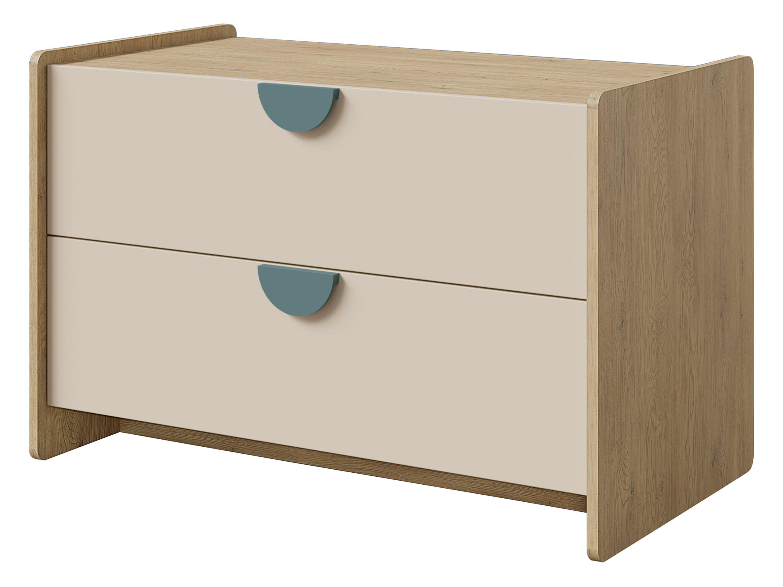 TV-LOWBOARD Lexi 2S 11 - Blau/Eichefarben, Holzwerkstoff/Kunststoff (94/61/50cm) - MIRJAN24