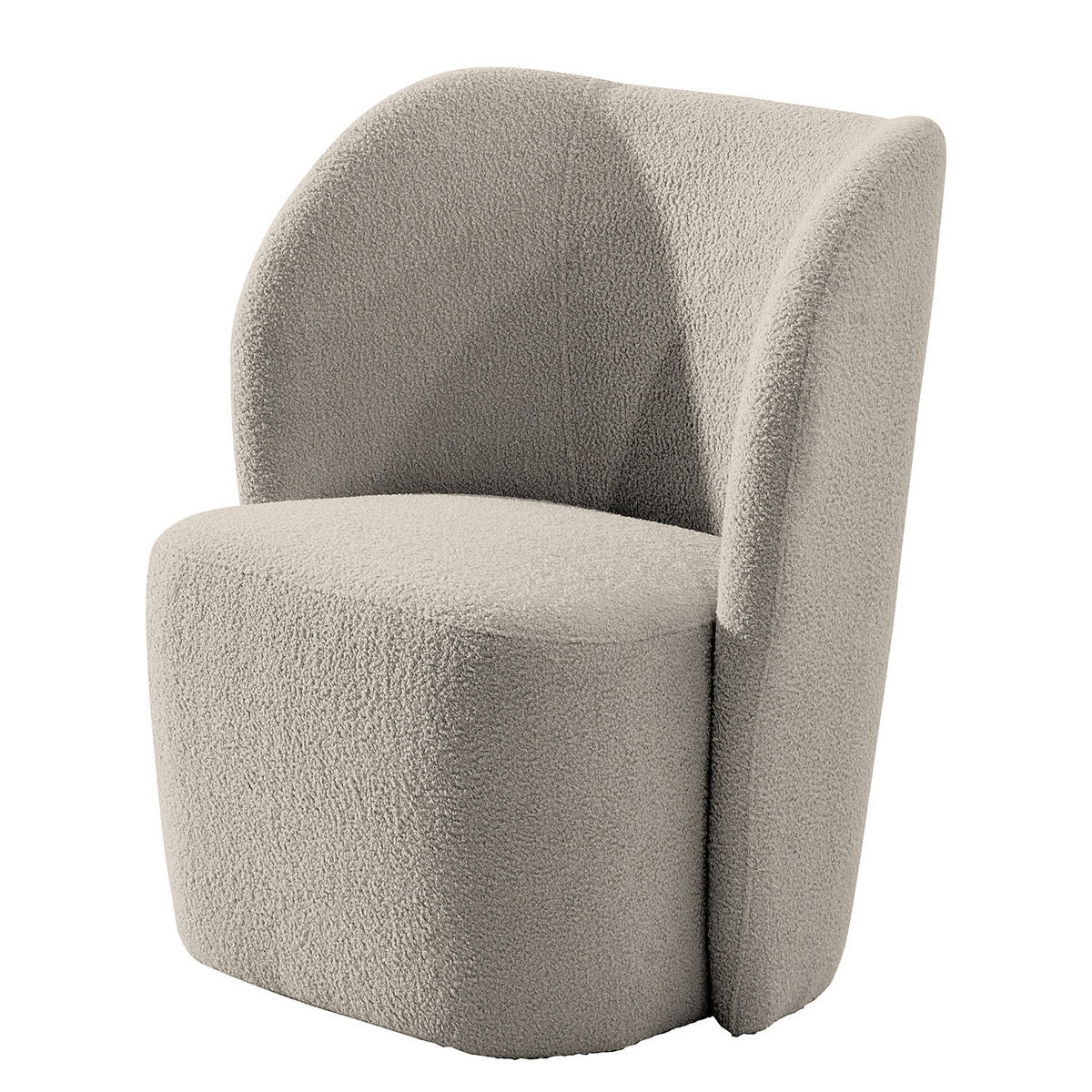 SESSEL - Hellgrau/Schwarz, Kunststoff/Textil (75/78/49cm) - home24