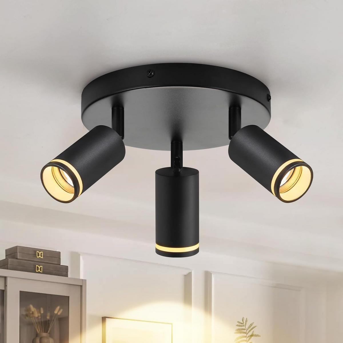 STRAHLER Feier 3-flammig 20/20/17 cm - Schwarz, Metall (20/20/17cm) - ZMH