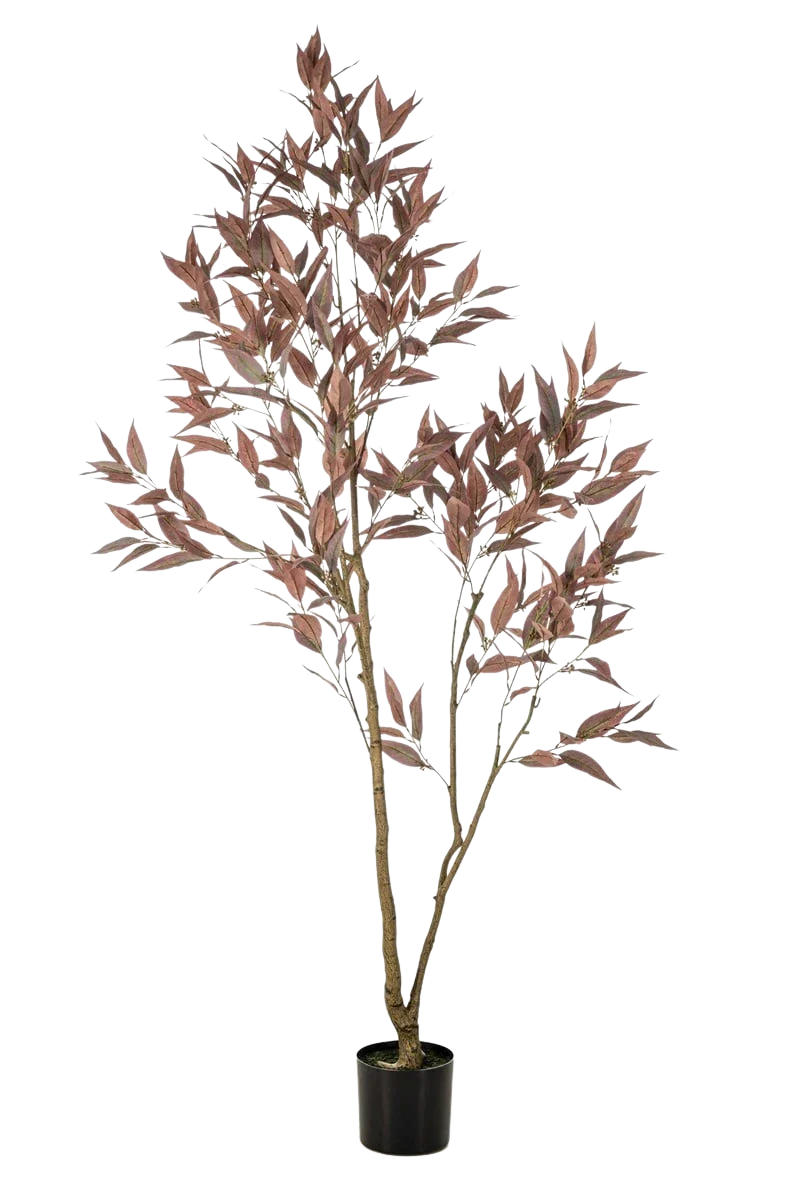 KUNSTBAUM Künstlicher Eucalyptus - Fey 200 cm - Rot, Kunststoff (200cm) - Emerald