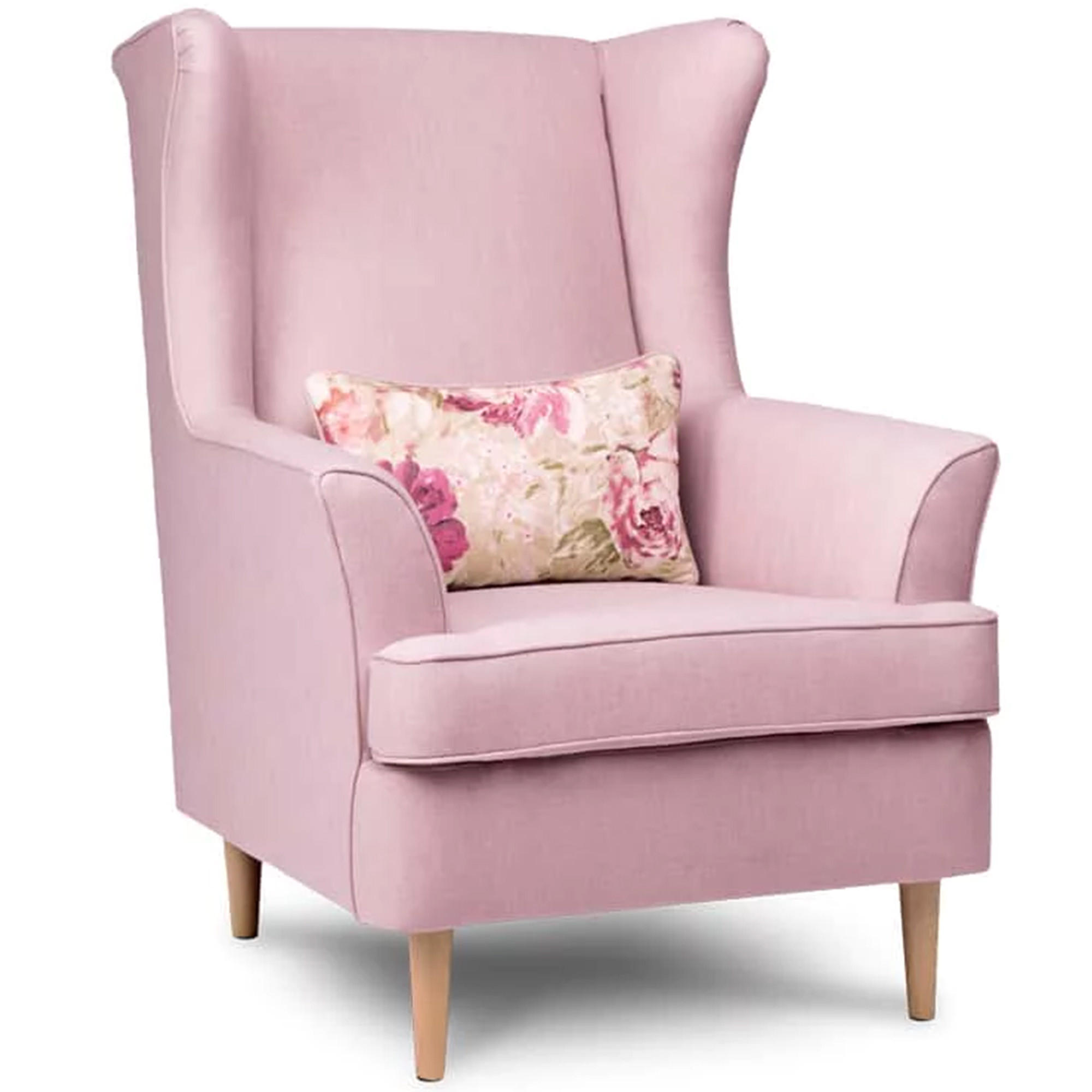 OHRENSESSEL STRALIS inklusive dekorativem Kissen, Rosé - Pink, Textil (82/108/80cm) - KONSIMO®
