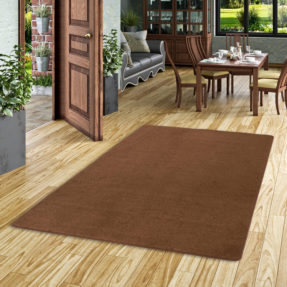 TREND VELOURS TEPPICH JOY - Braun, Textil (160/200cm) - Snapstyle