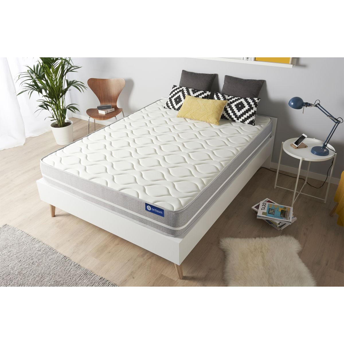 MATRATZE Actimemo touch Memory-Schaum 120 x 190 cm h1 - Weiß, Textil (120/190cm) - ACTISOM
