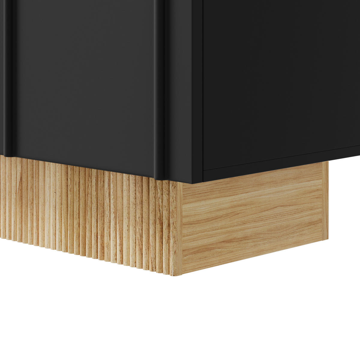 SIDEBOARD 4 Türen 160x75x38 cm - Schwarz, Holzwerkstoff (160/75/38cm) - Fortuna Lai