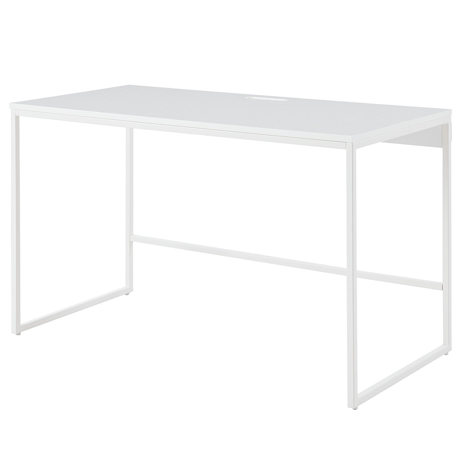 SCHREIBTISCH - Holzwerkstoff / Metall - Weiß, Holzwerkstoff/Metall (60/120/75cm) - home24