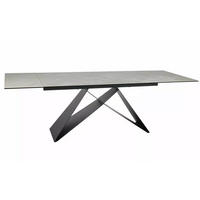 ESSTISCH Westin X / Schwarz Matt 160-240 / 90 / 77cm - Schwarz/Weiß, Holz/Keramik (90/240/77cm) - Feldmann-Wohnen