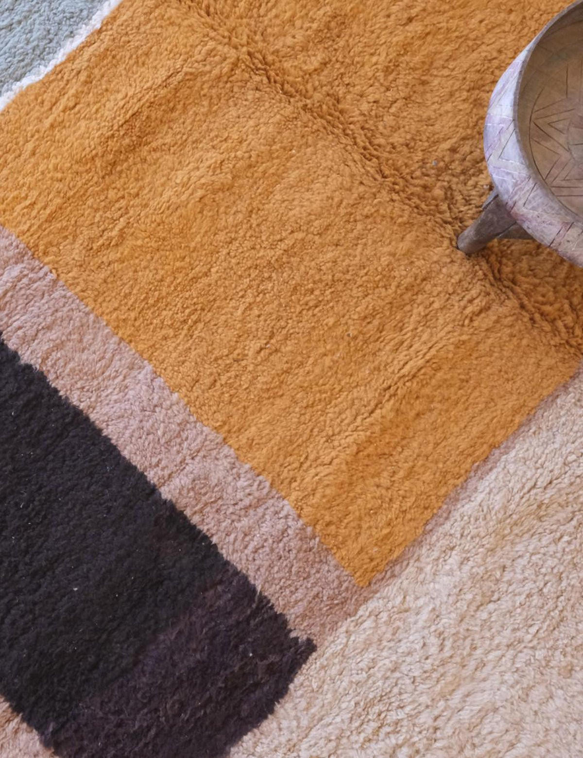 BERBERTEPPICH grafisch elegant 255x 355 cm - Multicolor, Naturmaterialien (255/355cm) - AFK Living