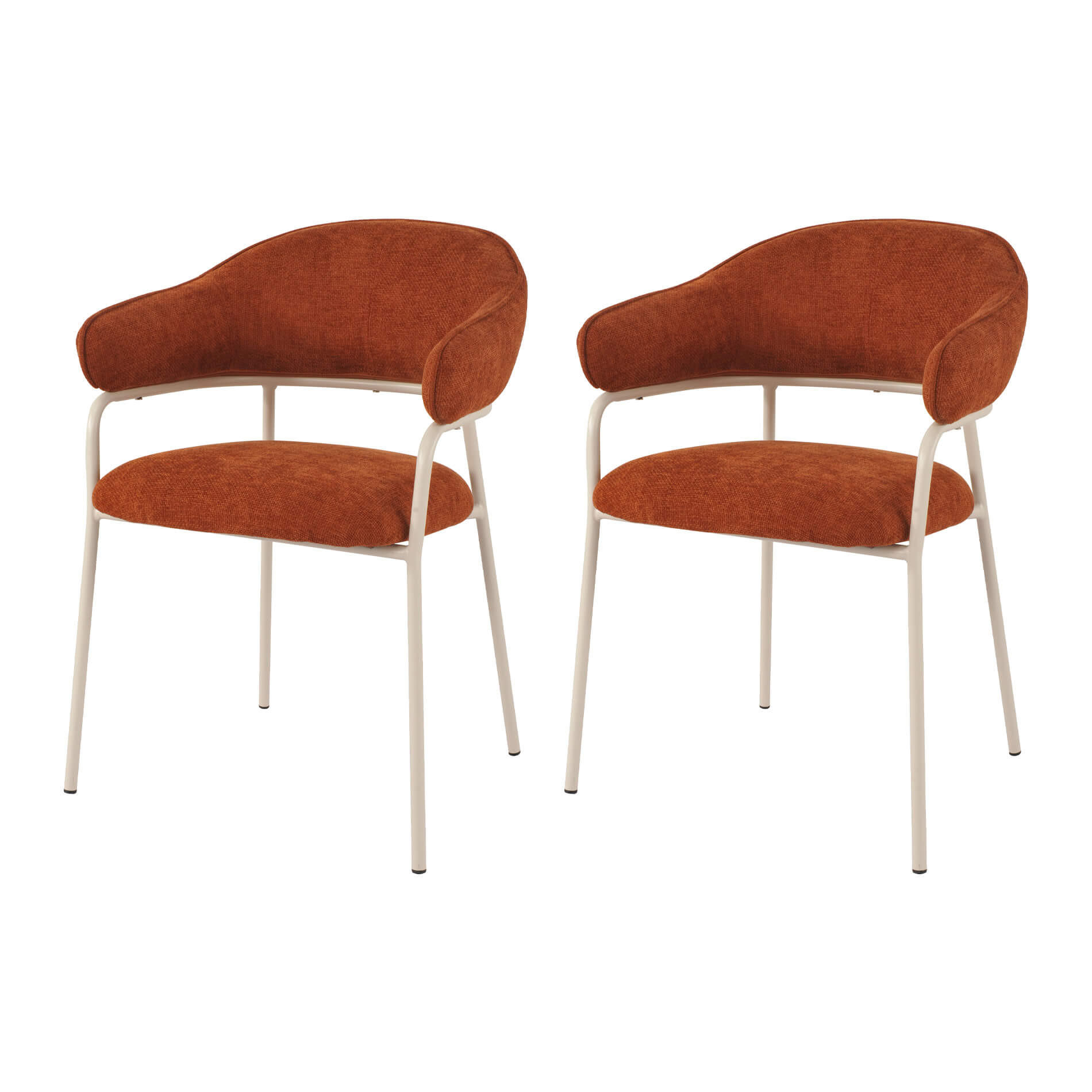 Mobili Rebecca Stühle Dunkelorange 56.5x82.5x57 cm