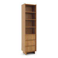 BÜCHERREGAL: karamellfarbene Eiche, 50 x 201 x 39 cm - Braun, Holzwerkstoff (50/201/39cm) - 3XE LIVING