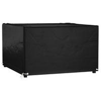 GARTENMÖBEL-ABDECKUNG 8 Ösen 132/132/80 Cm Quadratisch - Schwarz, Kunststoff (132/132/80cm) - vidaXL