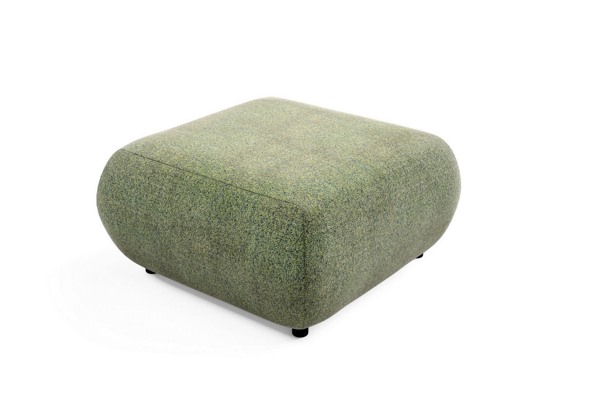 POLSTERHOCKER DELTA Modern Sitzhocker, Fußhocker Grün - Grün, Holzwerkstoff/Kunststoff (88/41/88cm) - MASSENO