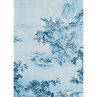 FOTOTAPETE blaues Porzellan 200 x 280 cm - Blau, Papier (200/280cm) - Sanders & Sanders