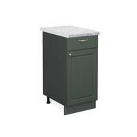 KÜCHENUNTERSCHRANK Fame-Line Grün-Gold Landhaus 40 cm, AP Marmor - Anthrazit/Grün, Holzwerkstoff (40/82/60cm) - Vicco