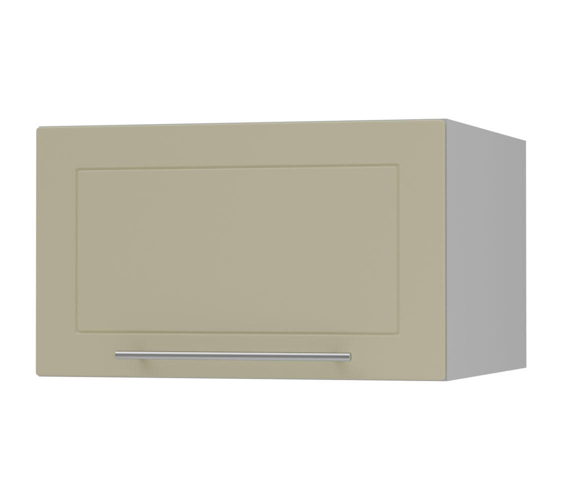 KLAPPHÄNGESCHRANK Kvantum W6B/60 Vanille Matt / Grau Matt 60 / 59 / 36cm - Creme/Grau, Holz/Holzwerkstoff (60/36/59cm) - Feldmann-Wohnen
