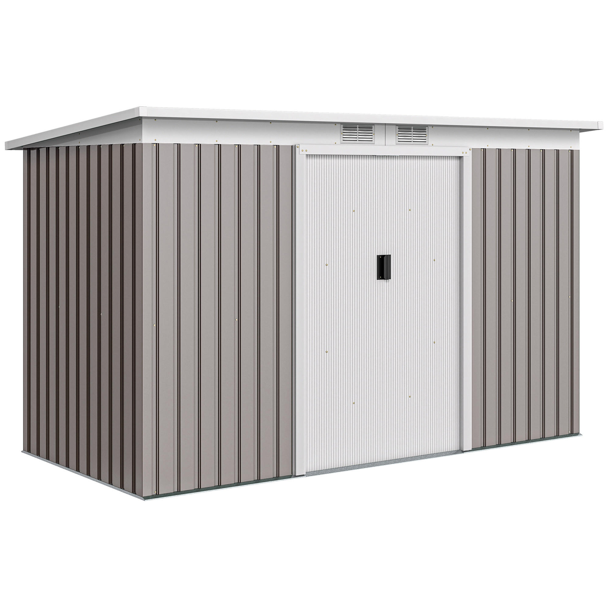 GARTENHAUS Grau 1 Stück - Grau, Kunststoff/Metall (130/172/280cm) - GiPP
