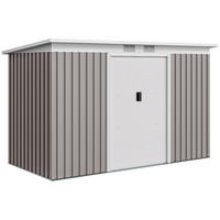 GARTENHAUS Grau 1 Stück - Grau, Kunststoff/Metall (130/172/280cm) - GiPP