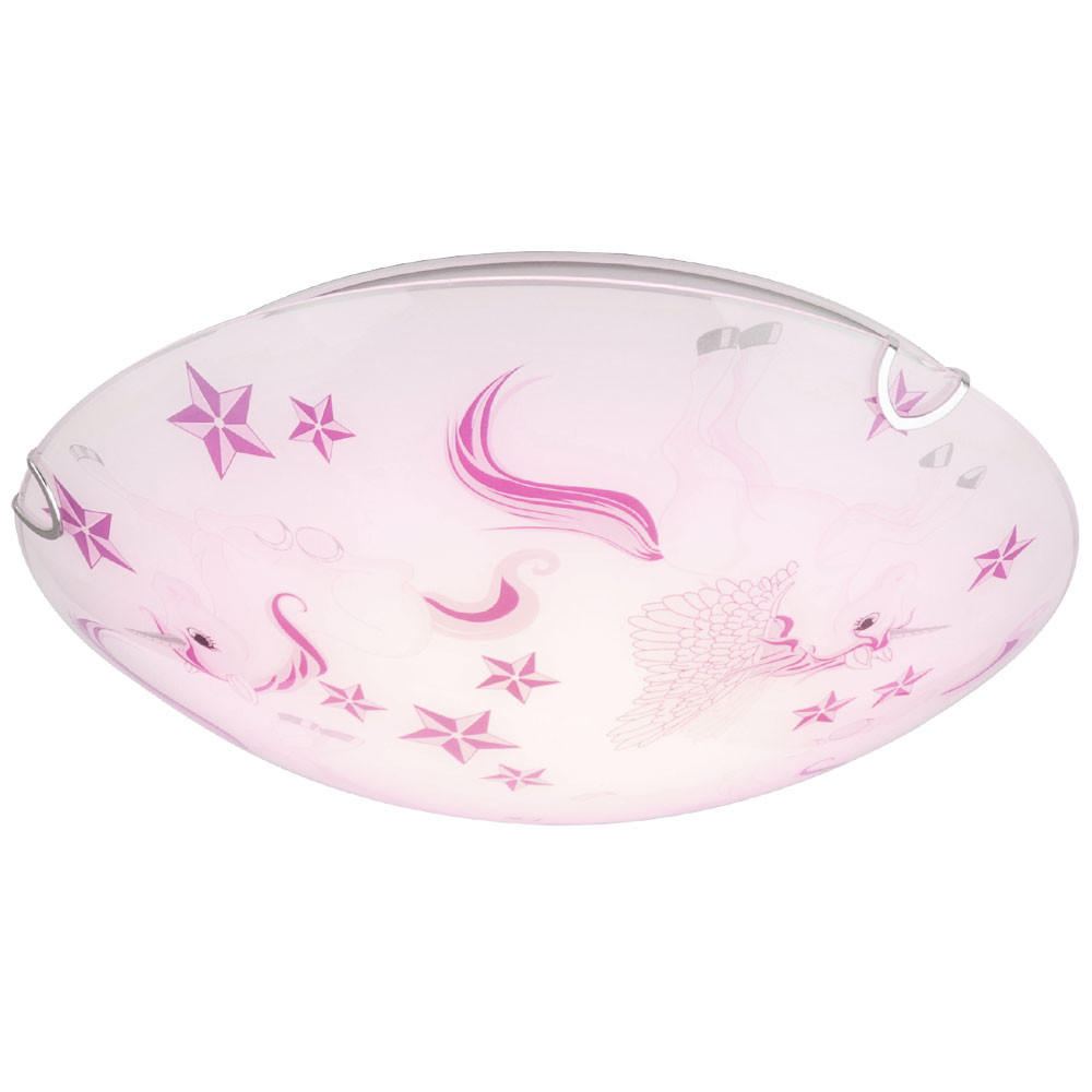 LED DECKENLEUCHTE Metall Rosa - Rosa, Glas (30/30/8.5cm) - Globo Lighting