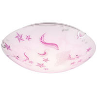 LED DECKENLEUCHTE Natalie Metall Rosa - Rosa, Glas (30/30/8.5cm) - Globo Lighting