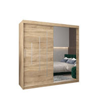 SCHWEBETÜRENSCHRANK 200/200/62 2-türig - Silberfarben/Sonoma Eiche, Holz/Kunststoff (200/200/62cm) - Abiks Möbel