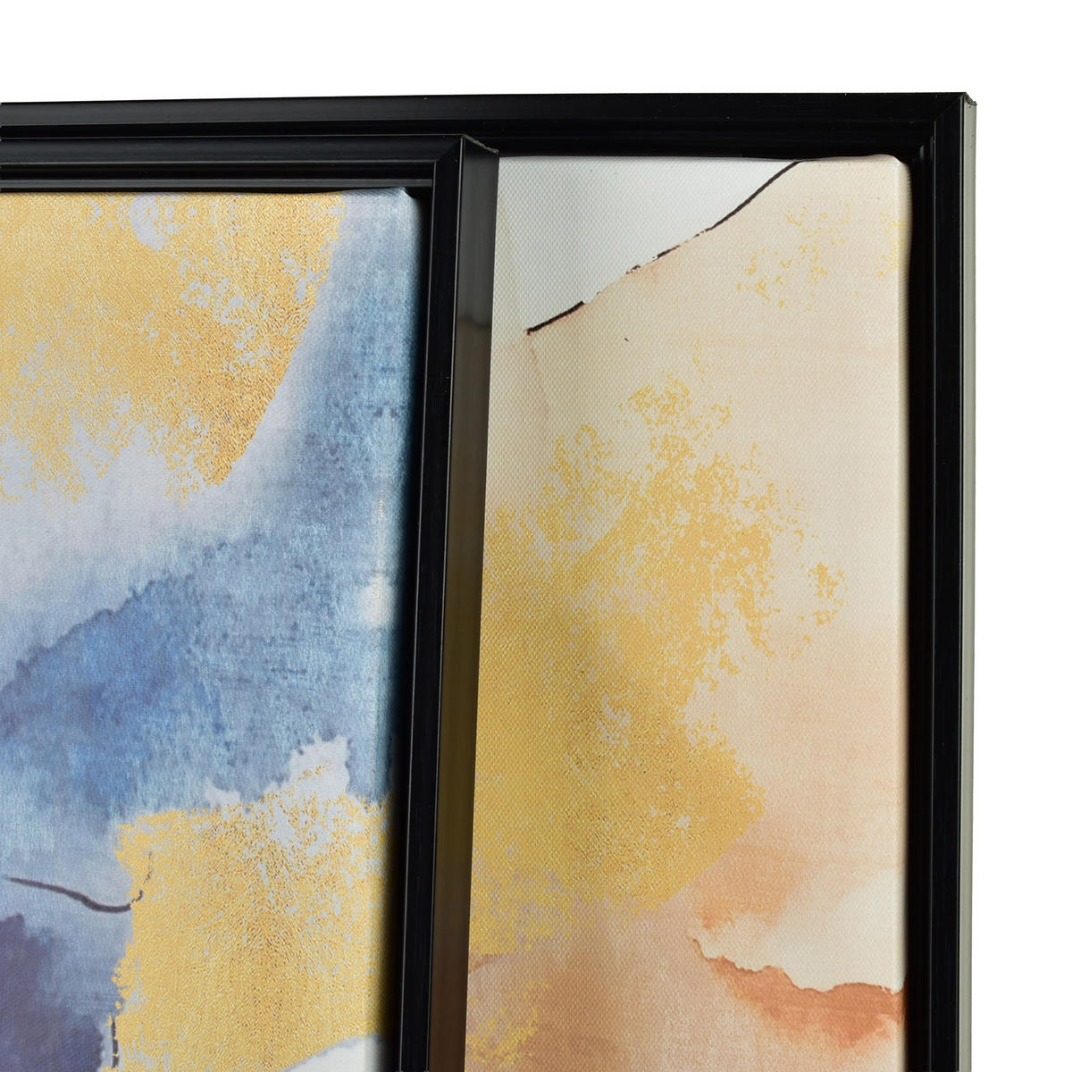 BILD Inga 2er Set 50/3/70 cm Kunstoff - Blau/Goldfarben, Kunststoff (50/70cm) - Mondex