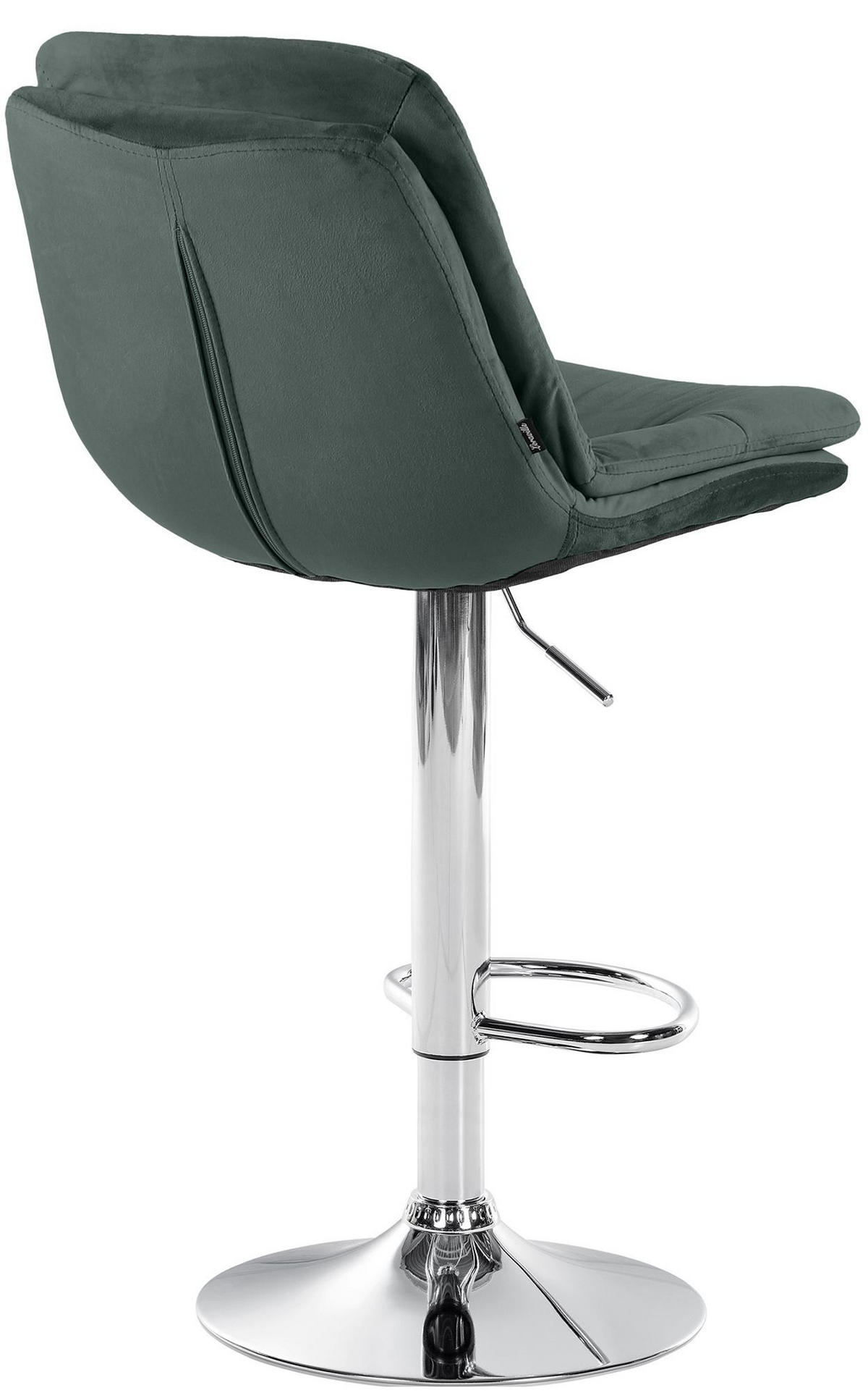 BARHOCKER Samt dunkelgrün - Dunkelgrün/Schwarz, Textil (46/94/54cm) - CLP