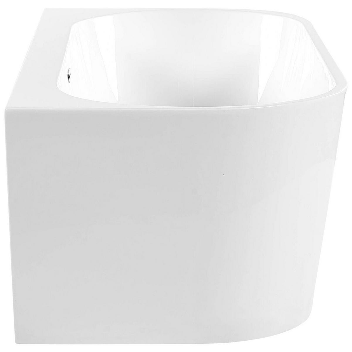 BADEWANNE 80x170x59 cm weiß Harvey - Weiß, Kunststoff (80/59/170cm) - Beliani