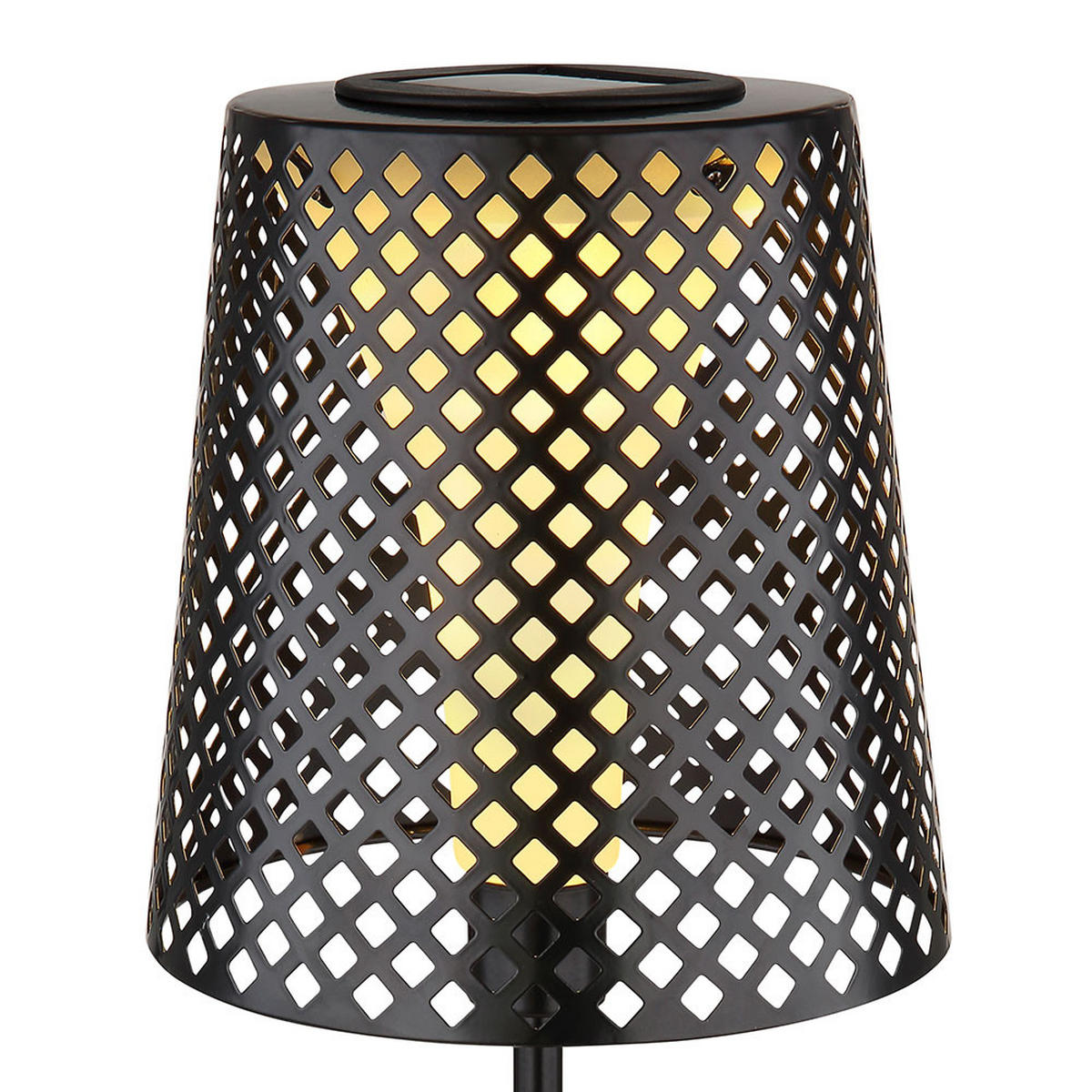 LED AUSSENLEUCHTE Metall Schwarz Loch Design 2er Set - Schwarz, Metall (18/18/50cm) - Globo Lighting