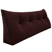 RÜCKENKISSEN für Bett Samt Braun 120 cm - Haselnussfarben, Textil (50/120cm) - Vercart