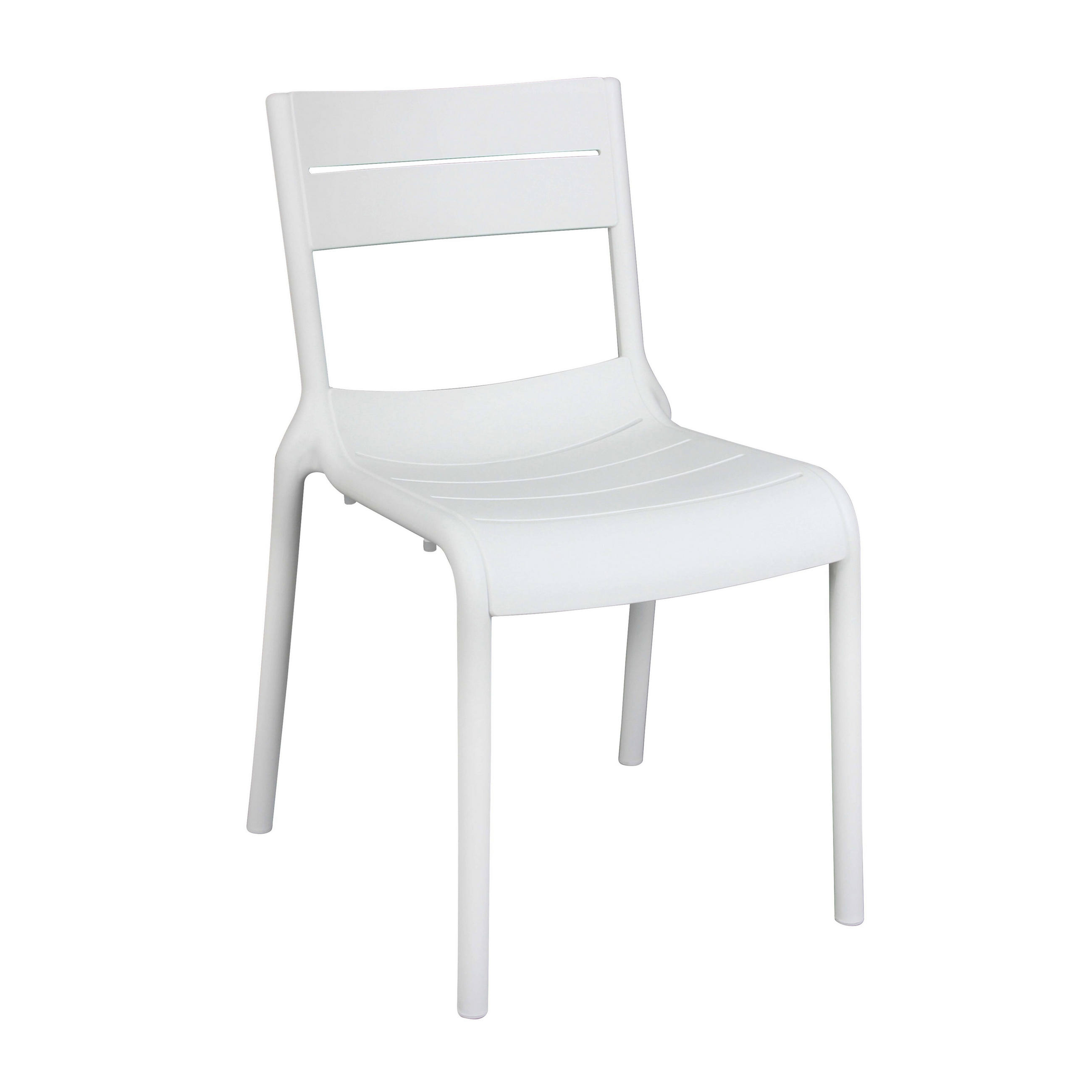 GARTENSTUHL, Weiß - Weiß, Kunststoff (54/50cm) - Oviala