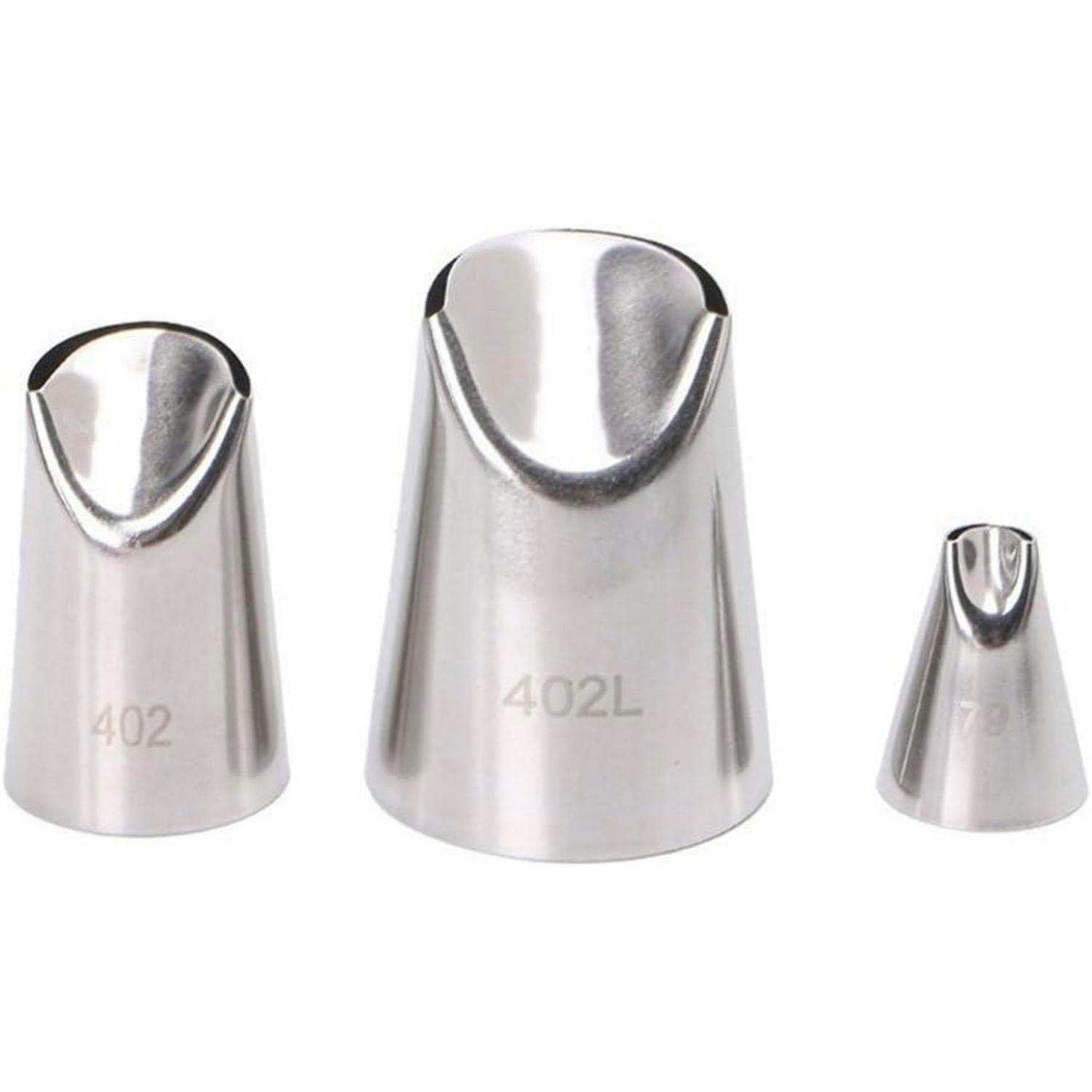 SPRITZTÜLLEN Set 3-teilig Edelstahl - Silberfarben, Metall (3/3/4.7cm)