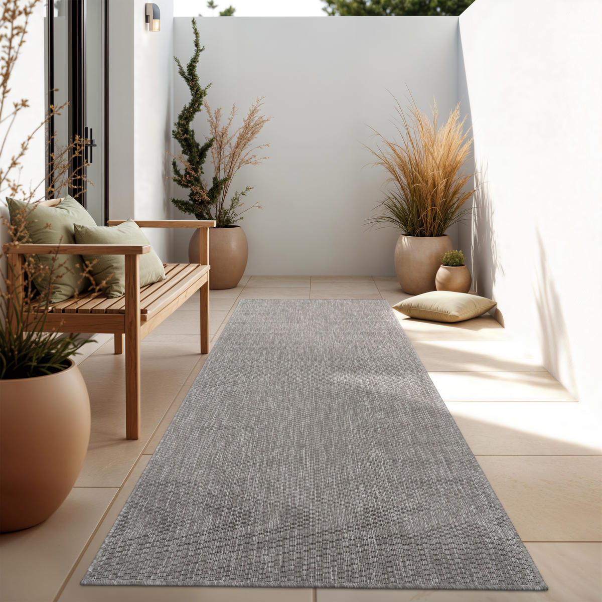OUTDOORTEPPICH 60/100 cm Venedig 165 - Grau, Textil (60/100cm) - Paco Home