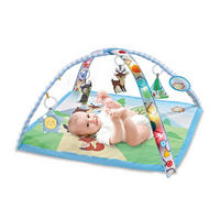 SPIELBOGEN Lichter blau Krabbeldecke, hängende Plüschtiere, Melodien, Spiegel, Lautstärke - Blau, Textil (85/50/85cm) - Chipolino