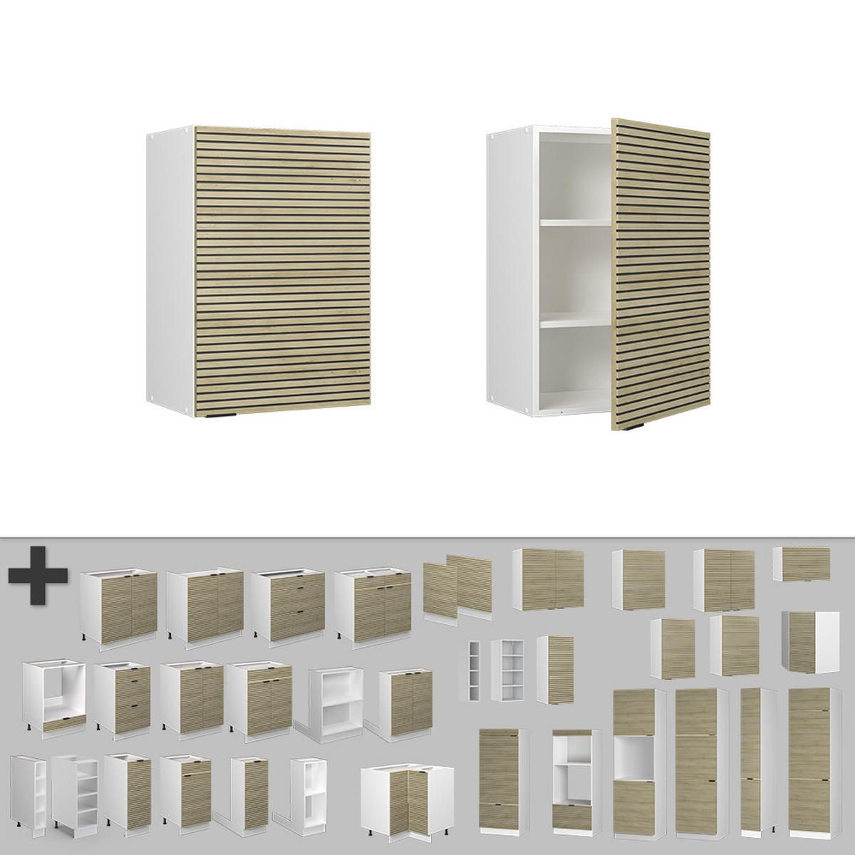 VĚŠÁK NA STĚNU Fame-Line Dubový panel - bílá/barva dubu, kompozitní dřevo (50/72/34.1cm) - Vicco