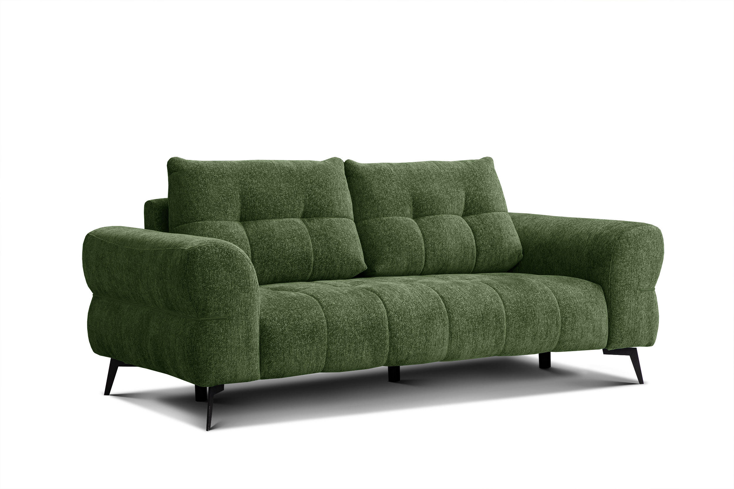 SOFA SALVINI 3-Sitzer, dunkelgrün - Dunkelgrün, Holz/Textil (237/88/99cm) - Courtois Laville