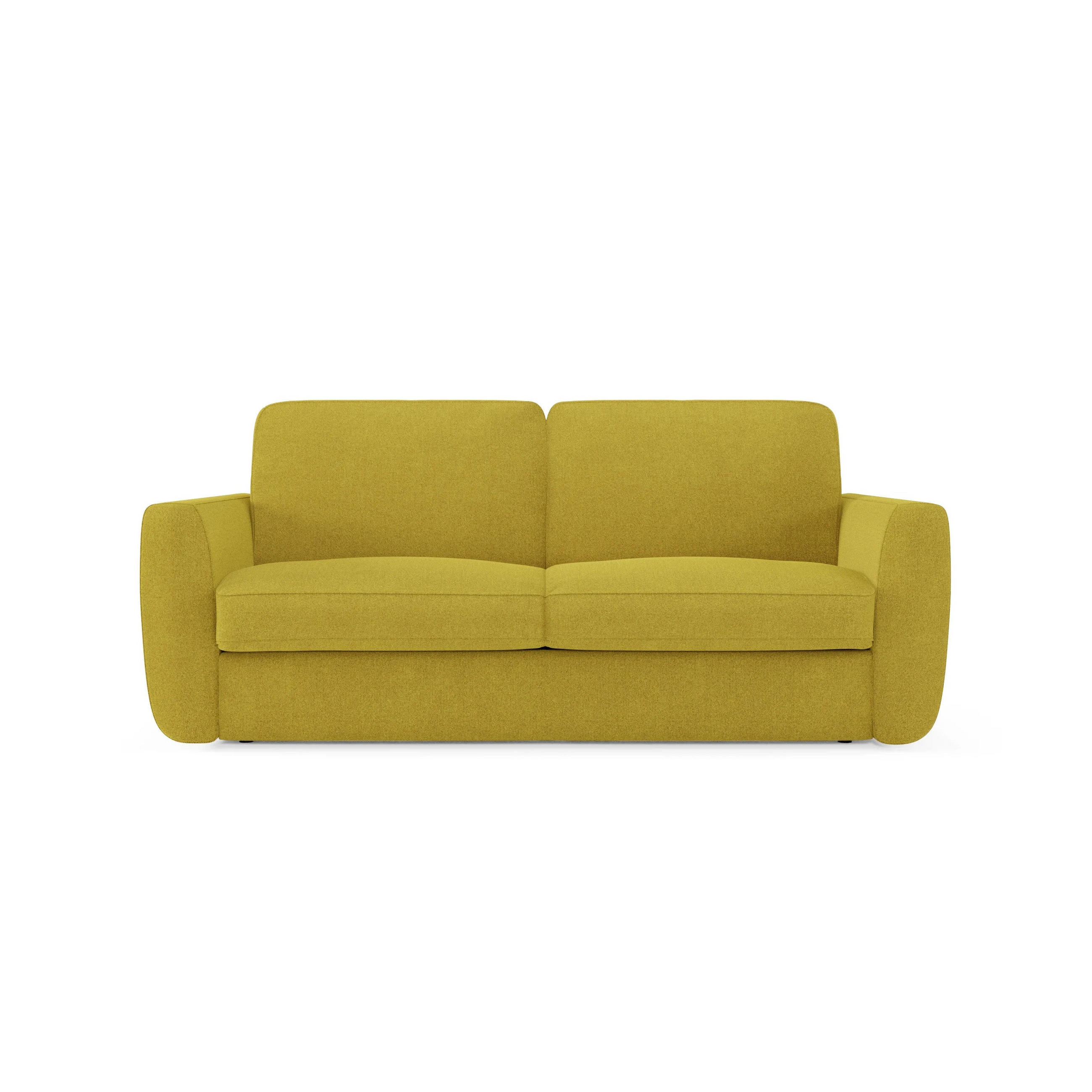 SCHLAFSOFA Leonida - Gelb, Metall (202/92/98cm) - Divani.store