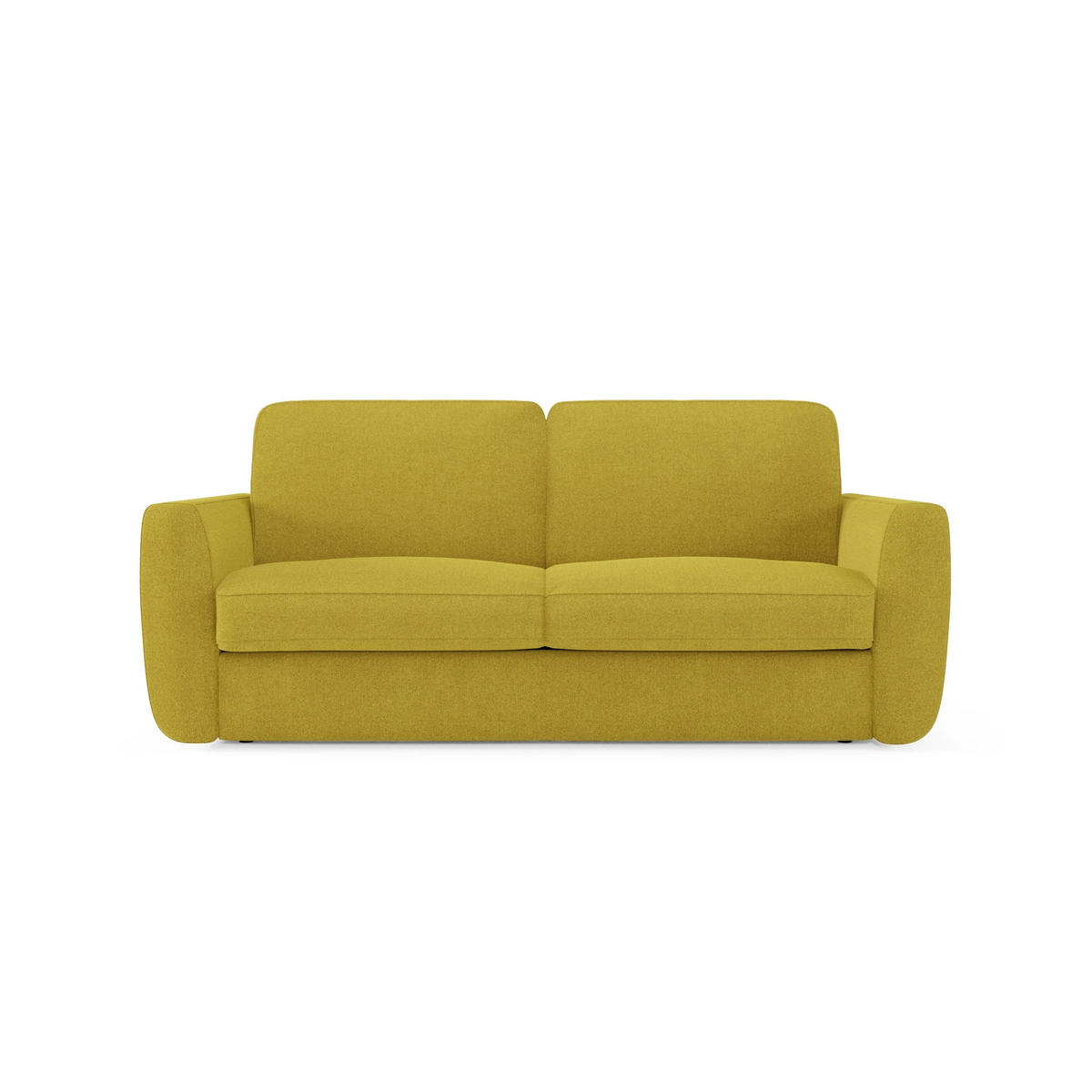SCHLAFSOFA Leonida - Gelb, Metall (202/92/98cm) - Divani.store
