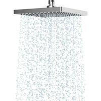 REGENBRAUSE Duschkopf 20 cm Eckig Chrom - Silberfarben, Metall (20/12.7/1.5cm)