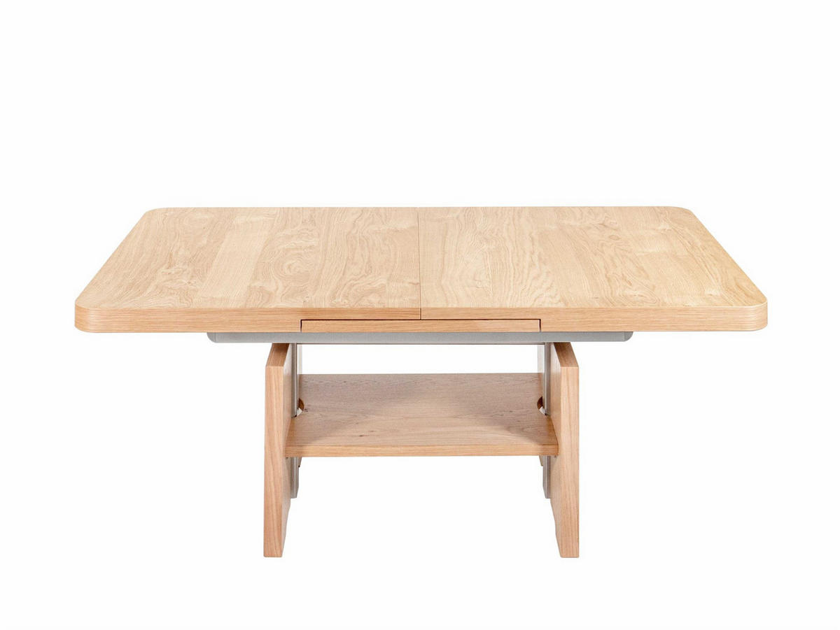 COUCHTISCH höhenverstellbar und ausziehbar Canice 130x56x80 Eiche - Eichefarben, Holz (130/80/80cm) - 58aufmkessel