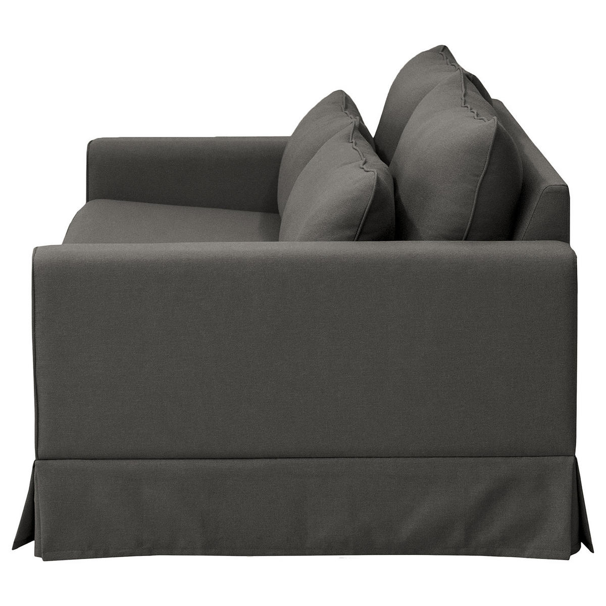 2,5-SITZER SOFA mit Husse - Webstoff - Anthrazit, Textil (180/82/104cm) - home24